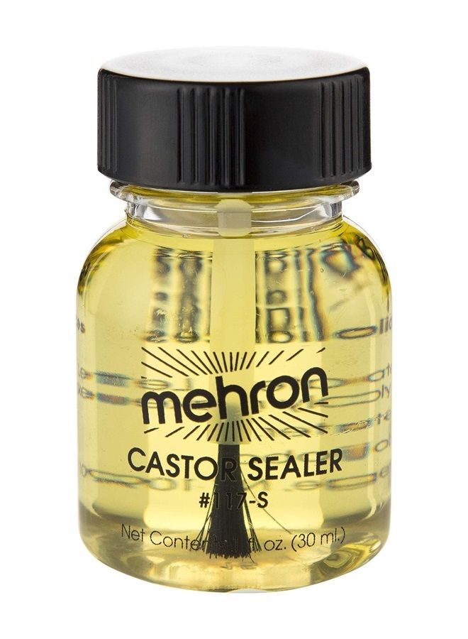 mehron مثبت مكياج من زيت الخروع للاتكس مع فرشاة (1 أونصة) - Image 1