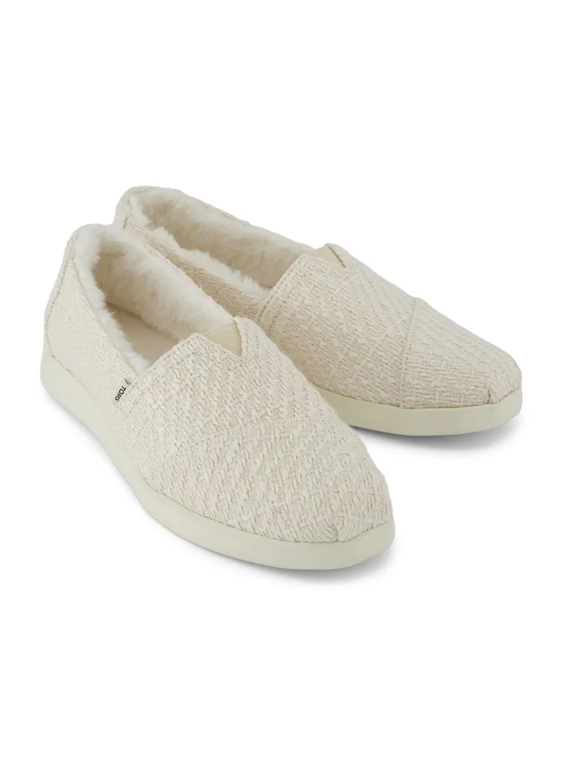 تومس Toms Womens 10022624 Slip-On Loafer Shoes, Beige