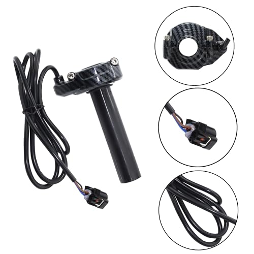 Adsspro Motorcycle Imitation Carbon Fiber Throttle Grip Quick Twister Accelerator Turn Grip Throttle Tube Assembly Cable for X X160 X260 Electrical Motorbike Dirt Bike - Image 3