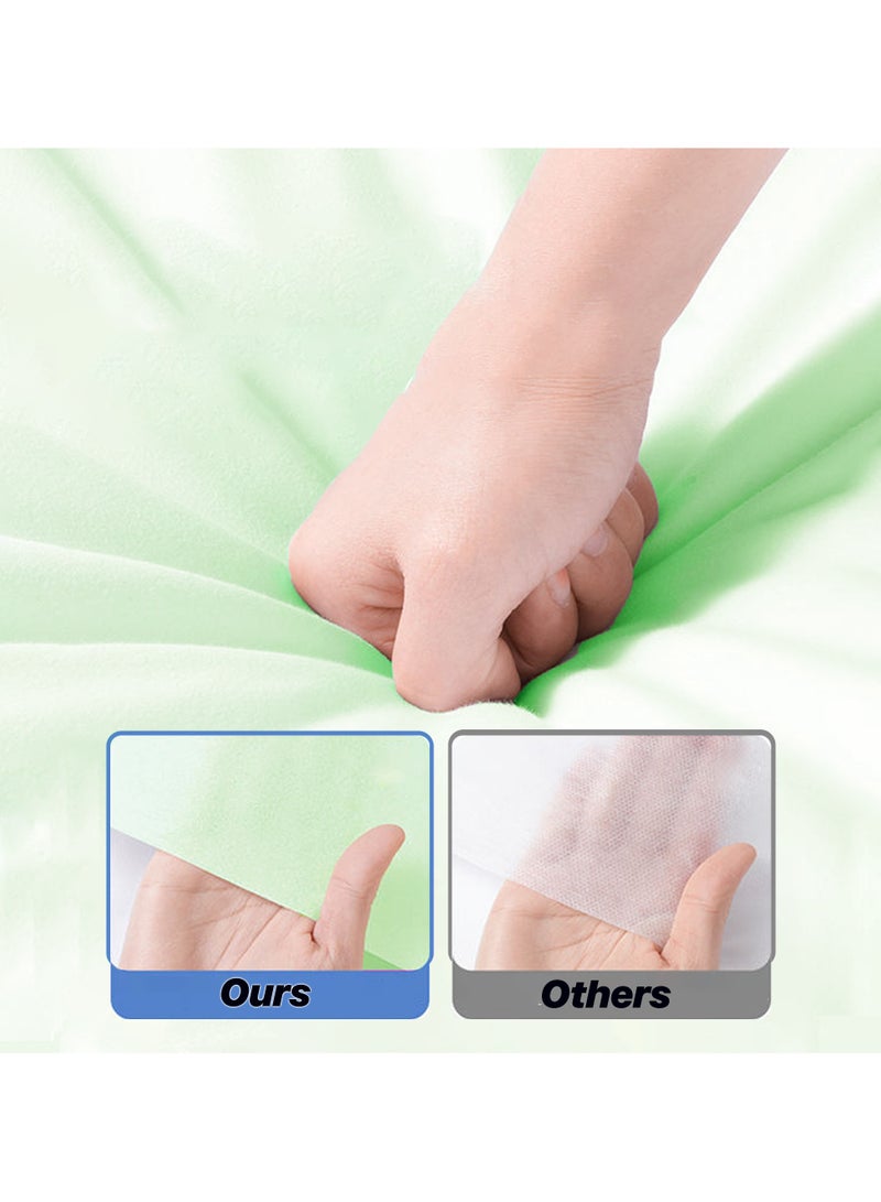 Disposable Bedding Set – 4-Piece Pack (1 Bed Sheet, 1 Quilt Cover, 2 Pillowcases), 200×220 cm, Green Color, Hygienic & Portable – Ideal for Salon, Spa, Clinic, Travel & Guest Use - Image 5
