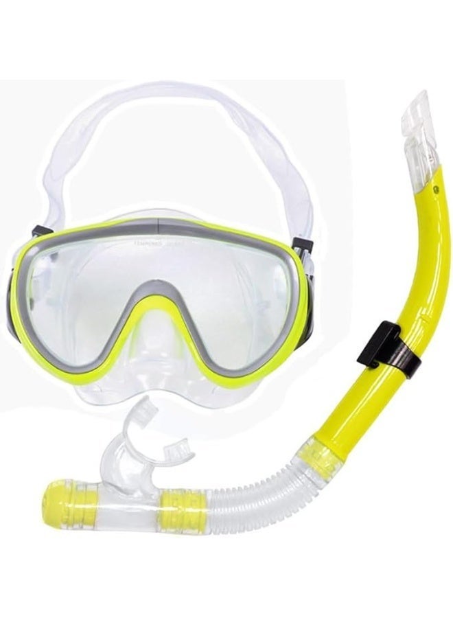 Professional Diving Mask with Snorkel, Glass Lens, for Spearfishing and Swimming, Multi-Colour - Image 3