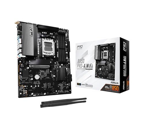 ASRock AMD B850 Pro A واي فاي 6E مقبس AM5 رايزن 9000، 8000 و7000 سلسلة DDR5 حتى 8000+ (OC) ميجاهرتز 256GB ATX اللوحة الأم M.2 SATA3 6.0 Gb/s PCIe 5.0 BIOS فلاشباك Realtek 2.5G LAN - Image 1