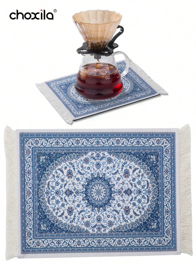 choxila Coffee Cup Mat Coffee Mug Mat Table Mat Coffee Mat Mouse Pad for Daily Use Office Home Desk Protection - Image 1