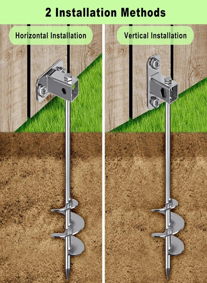 Insaga Multi-Purpose Ground Anchors, Fully Welded Trampoline Anchors, 16.5'' Mobile Home Anchors, Shed Anchor Kit for Trampoline, Swing Set, Carport,Play Ground, Set of 4 - Image 3