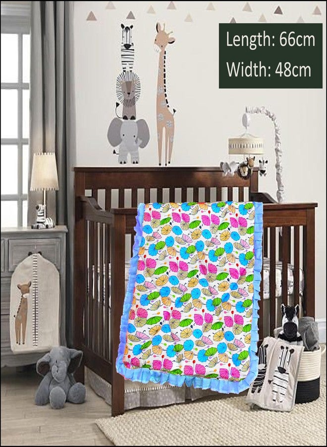 VParents Cotton Crib Sheet for New Born Baby, Soft Cotton Godadi Set for Baby, Godari Bedding Sheet, Blue, Chunky - Image 4