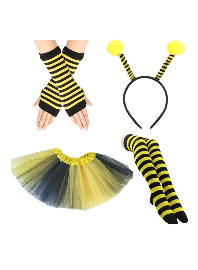 Bee Costume Set, Bee Costume Accessories Set, for Cosplay Party Costume, Bee Tutu Costume for Adults, for Cosplay Party Costume, L Size - Image 1