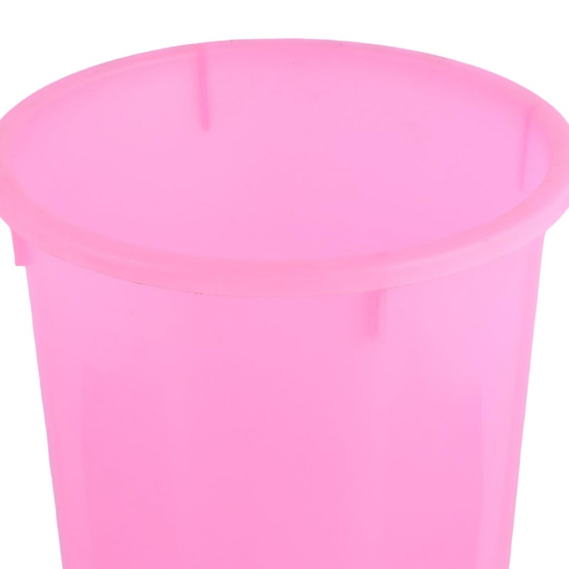 Kuber Industries Kuber Industries Dustbin Open Dustbin Plastic Garbage Dustbin For Kitchen Dustbin for Bathroom Kitchen Office And Bedroom Plain Sada Dustbin 5 LTR Pink  - Image 4