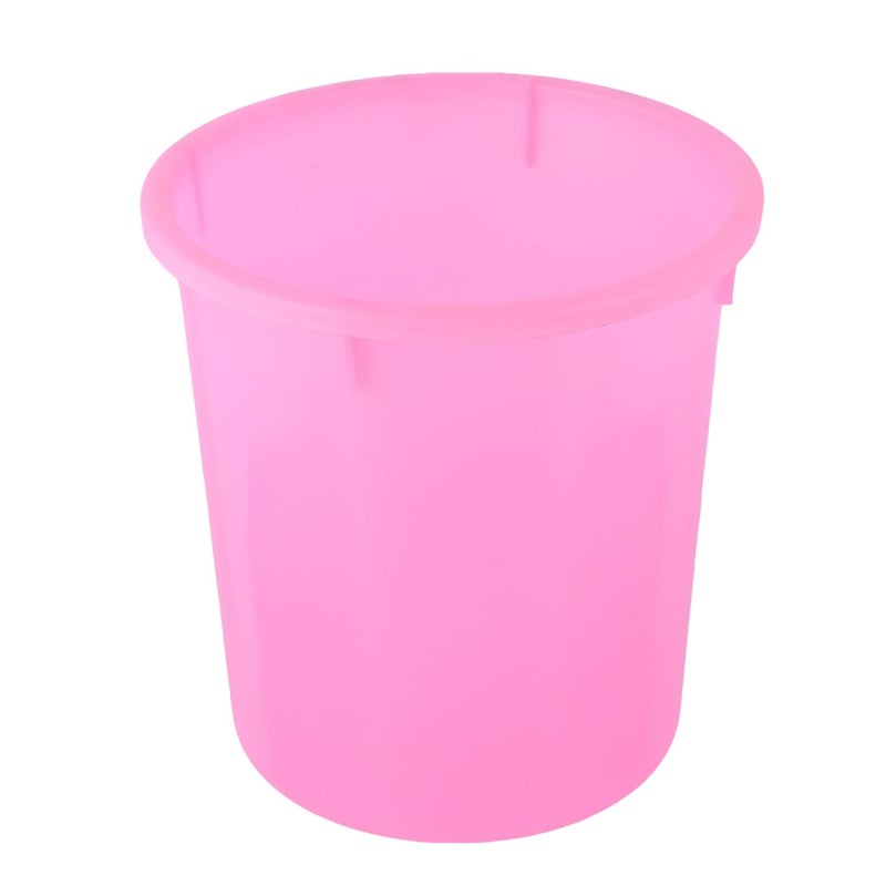 Kuber Industries Kuber Industries Dustbin Open Dustbin Plastic Garbage Dustbin For Kitchen Dustbin for Bathroom Kitchen Office And Bedroom Plain Sada Dustbin 5 LTR Pink  - Image 1