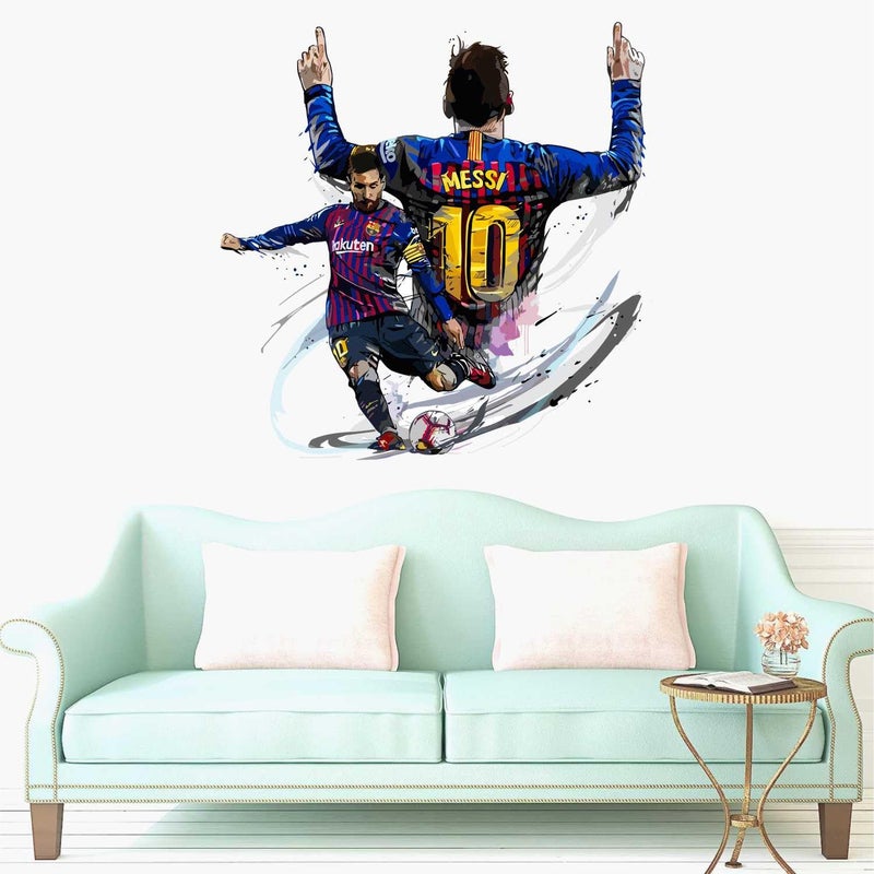 Wall Attraction Lionel Messi Wall Stickers Murals Size 60x60cm MD06_S - Image 2