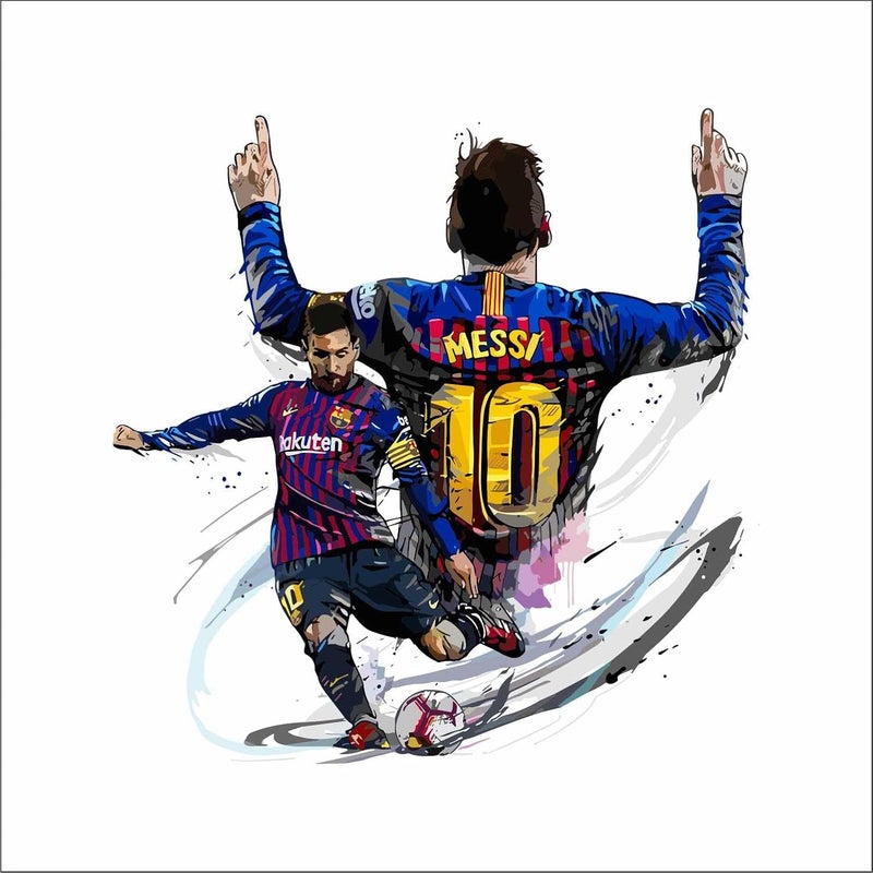 Wall Attraction Lionel Messi Wall Stickers Murals Size 60x60cm MD06_S - Image 3