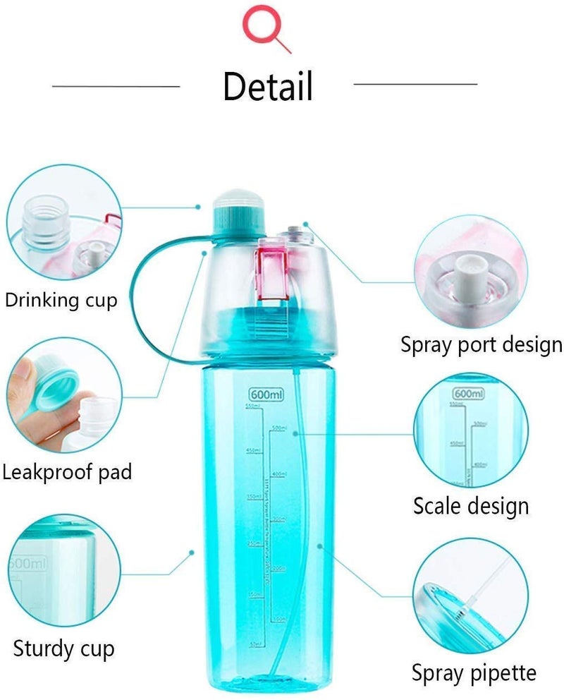 KD ZONE Sprayer Water Bottle Sports Water Bottle Straw Outdoor Bicycle Cycling Gym Outdoor Sports Summer Spray Bottles Multicolor - Image 5