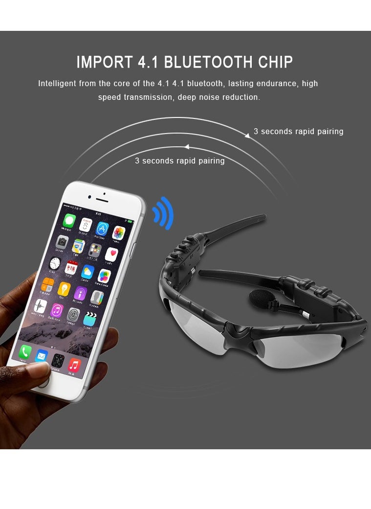 M MIAOYAN Bluetooth glasses headset HBS-368 Smart Bluetooth glasses 5.0 call true stereo glasses headset  - Image 4