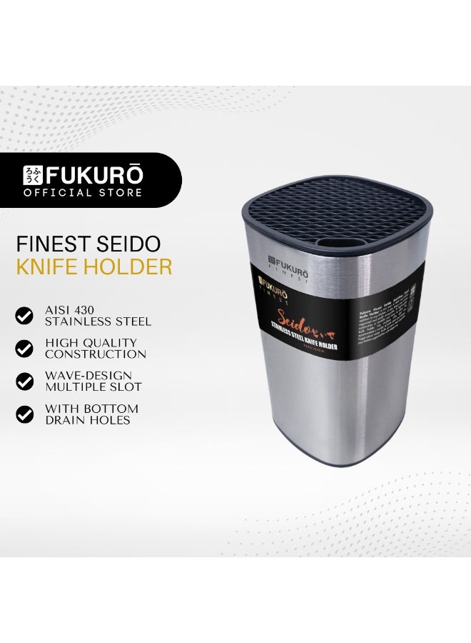 Fukuro Seido Stainless Steel Knife Holder - Image 2