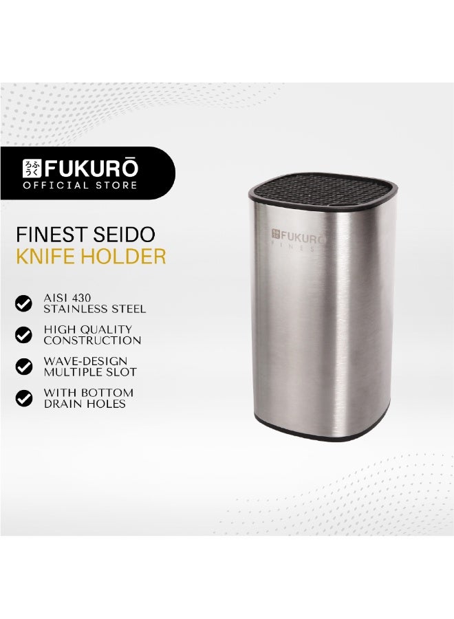 Fukuro Seido Stainless Steel Knife Holder - Image 1