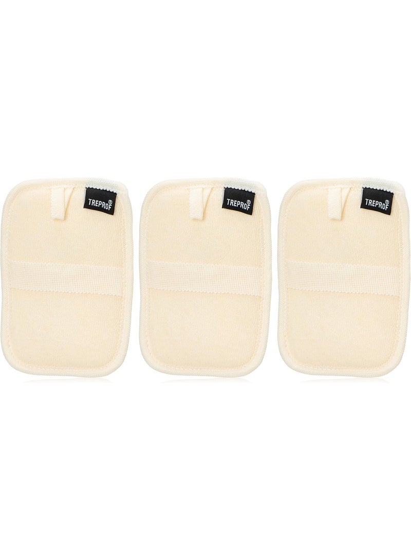 Treprof Small Natural Massage Loofah – Beige – Pack Of 3 - Image 1