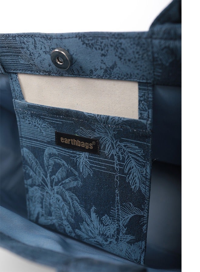 earthbags Luna Box Tote Bag Blue - Image 3