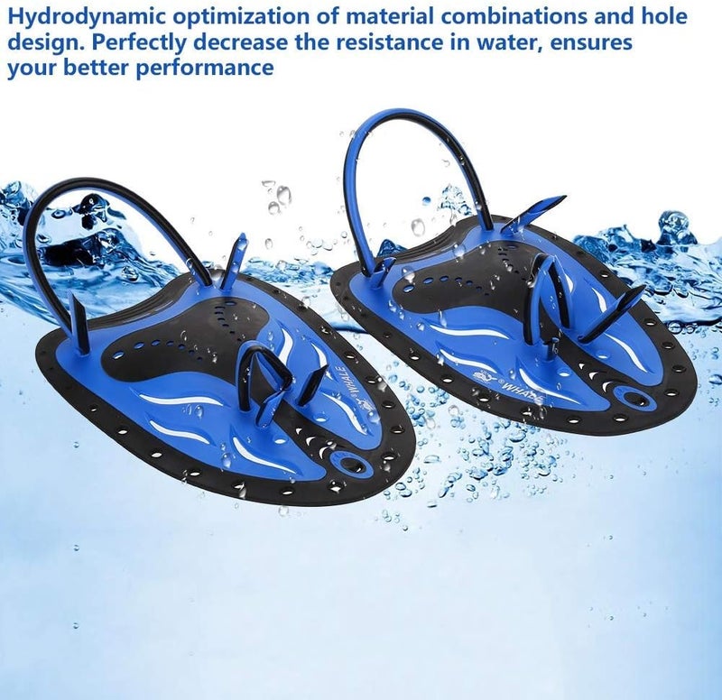 Zetiling Swim Fins, Adjustable Kids Flippers for Swimming, Professional Swim Hand Paddles, Flat Paddles for Kids, Children, Men, Women - Image 2