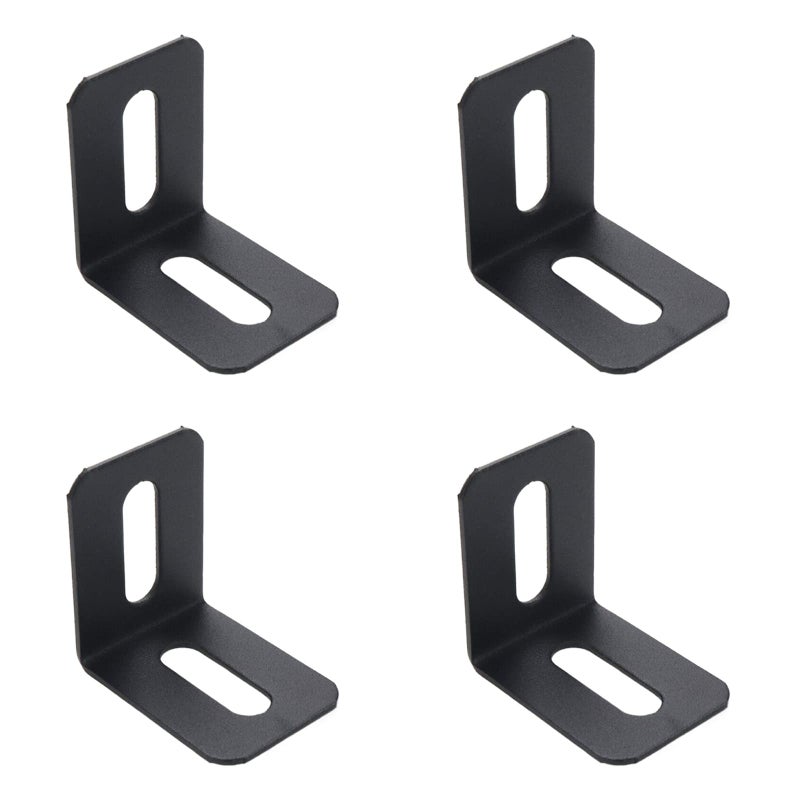 Dahszhi 4Pcs Adjustable 90 Degree L Shape Bracket Corner Connector Right Angle Brackets L Slotted Support Shelf Bracket, 1.97"x1.97"x1.5" - Image 1