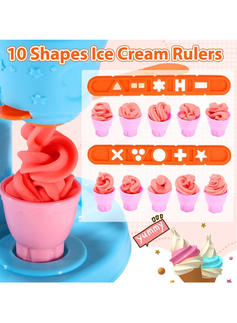 بيبي لاند مجموعة عجين ملونة، 34 قطعة من ادوات صنع الايس كريم، مجموعة العاب ابداعات المطبخ للاطفال الاولاد والبنات الصغار من سن 3-8 سنوات لاعياد الميلاد (تتضمن 12 لون العجين) - Image 5