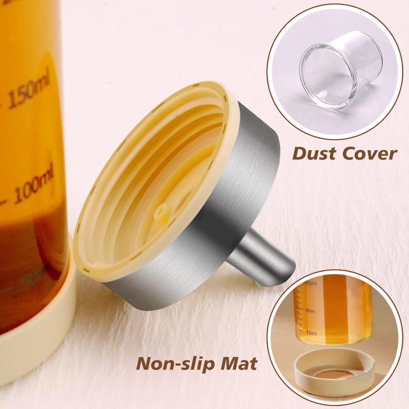Honey Dispenser 6*6*20cm Drip-Free Design Maple Syrup Container - Automatic Flowback Mechanism Glass Jar for Home Kitchen Decor Special Occasions Gift - Image 3