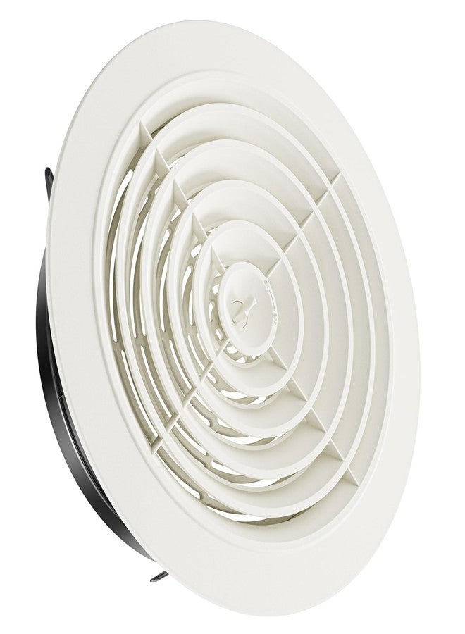 HG Power 8 Inch Round Air Vent, HG Power Adjustable ABS Vent Cover, White Louver Grille Vent Fit for Bathroom, Office, Kitchen, Ventilation Use - Opening Size 7.28" - Image 1