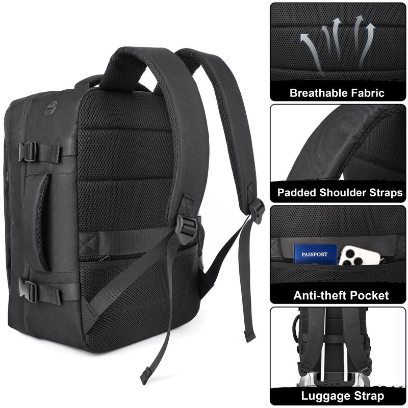 DEYACE Travel Backpack for Men Women, 18x14x8 inches TSA Approved Carry On Backpack Personal Item Size Airplane Approved Weekender Bag, Water Resistant Lightweight Laptop Daypack for Flight - Image 5