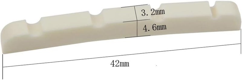 Donux Bone Bass Nut,2 Pcs 4 String Nuts for Bass Guitar Replacement - Image 2