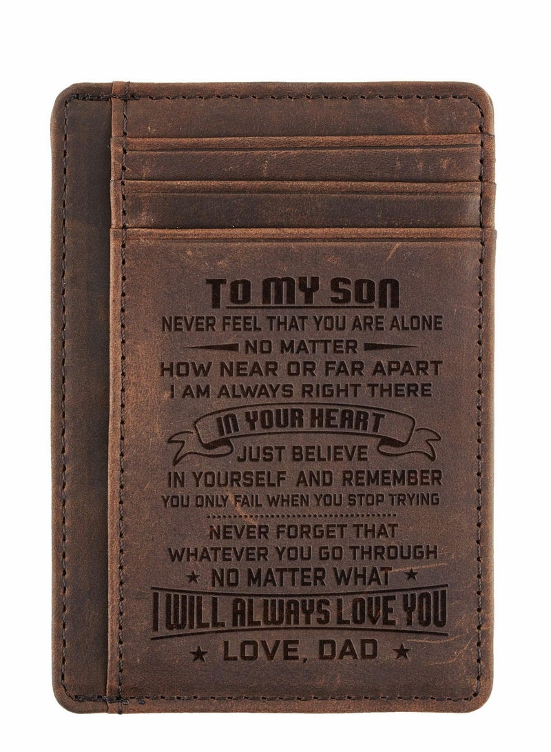 Men's Handmade Vintage Leather Wallet, Slim Pocket Purse, Perfect Gift for Son, Husband, or Dad on Birthdays and Anniversaries  - Image 5