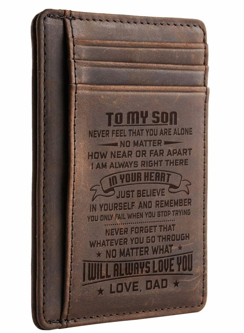 Men's Handmade Vintage Leather Wallet, Slim Pocket Purse, Perfect Gift for Son, Husband, or Dad on Birthdays and Anniversaries  - Image 4