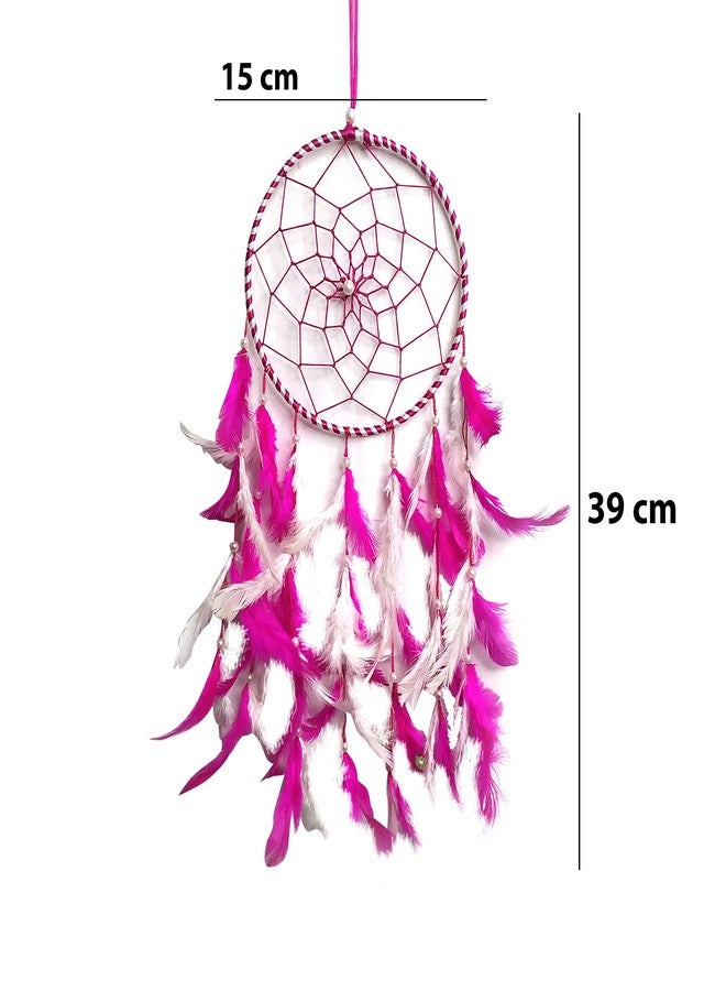 Mehruna Dream Catcher Wall Hangings Combo Feather Hanging Wind Chimes for Bedroom Car Kidsroom Wall Decor Handmade Home Decorative Items Pack of 2 (Ring Diameter_6Inch) - Image 2