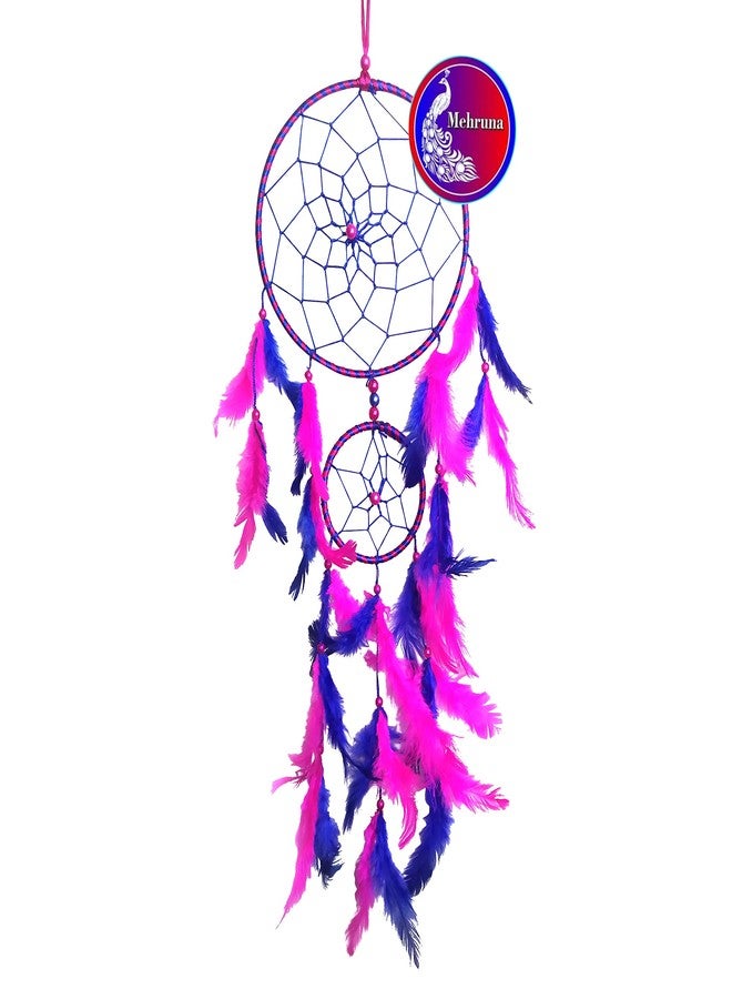 Mehruna Dream Catcher Wall Hangings Combo Feather Hanging Wind Chimes for Bedroom Car Kidsroom Wall Decor Handmade Home Decorative Items Pack of 2 (Ring Diameter_6Inch) - Image 5