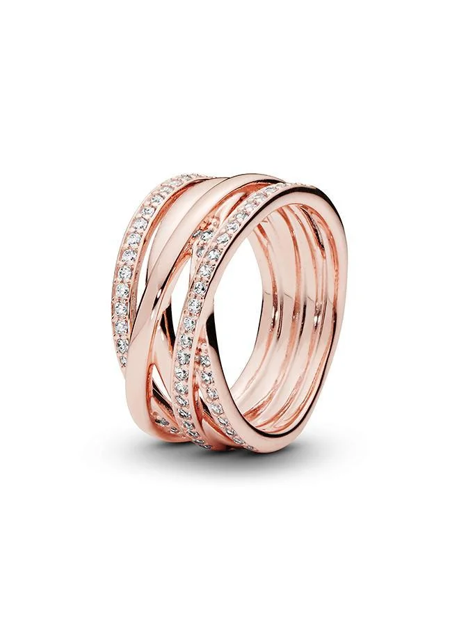 PANDORA Sparkling & Polished Lines Ring