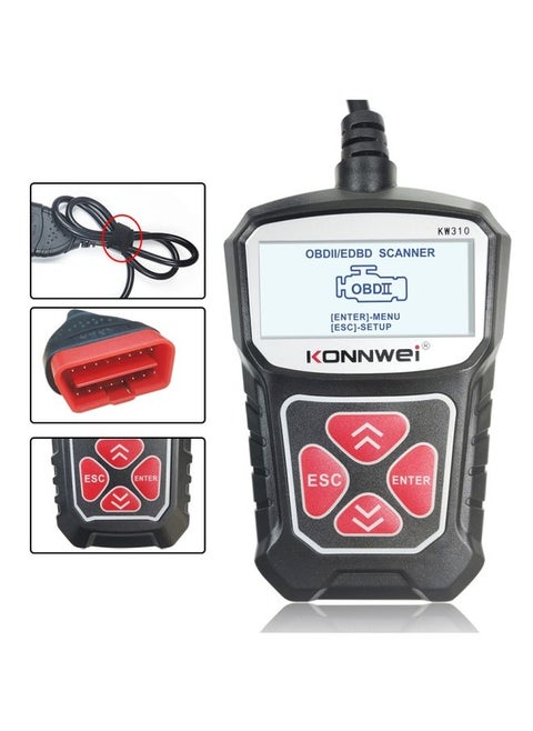 KONNWEI KW310 OBD Car Fault Detector Code Reader ELM327 OBD2 Scanner Diagnostic Tool(Black)