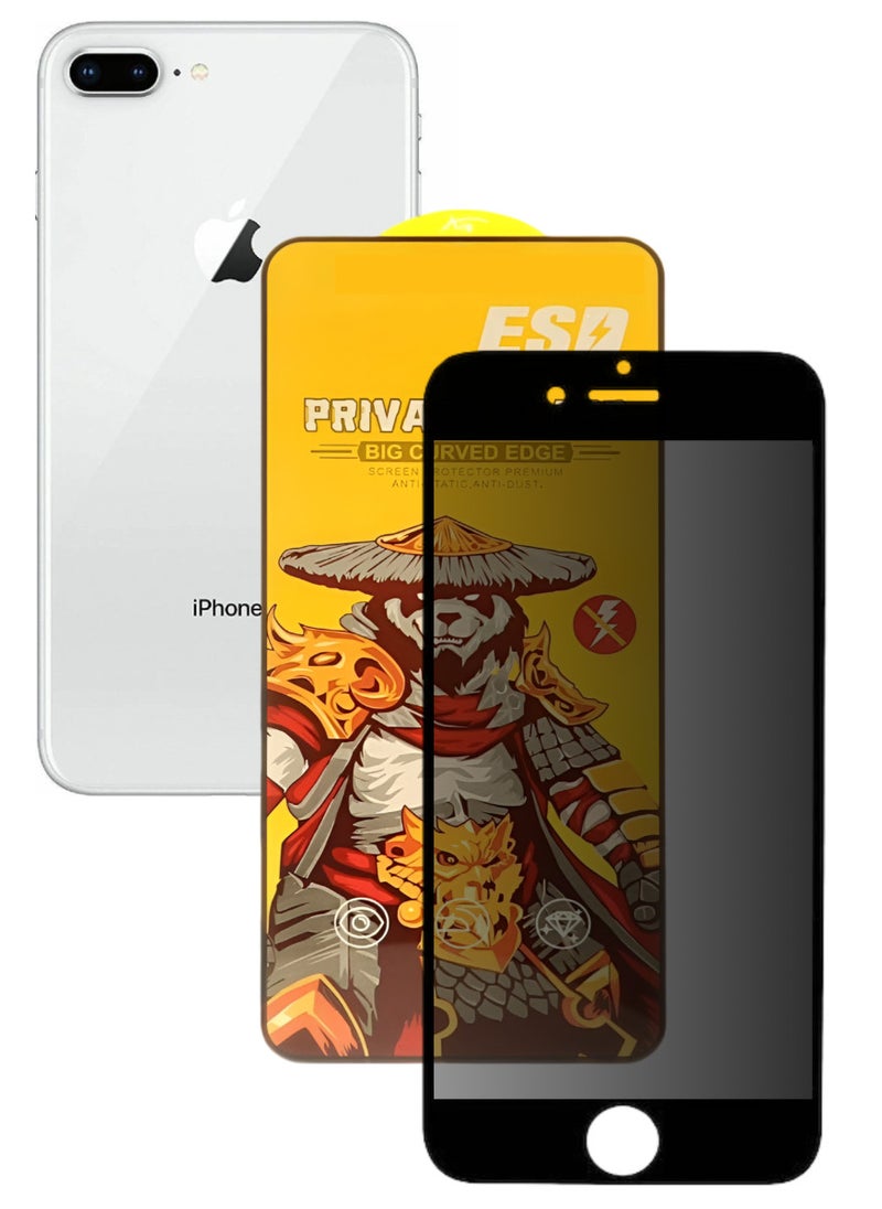 ESD Tempered Dustproof Privacy Glass Screen Protector Compatible For iPhone 8 Plus - Image 1