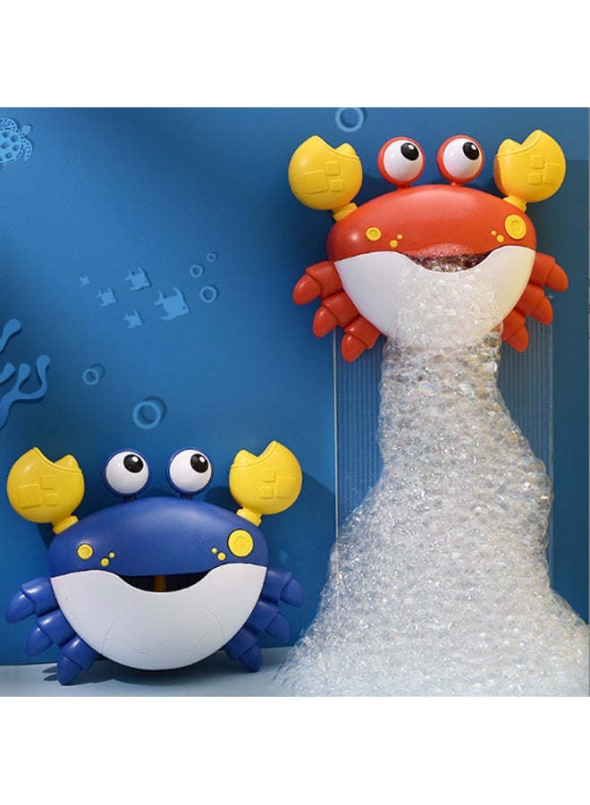 إيهوم ألعاب الاستحمام للطفل السلطعون: آلة صنع فقاعات الاستحمام آلة صنع فقاعات الاستحمام السلطعون صانع فقاعات الاستحمام، تنفخ الفقاعات وتشغل أغاني الأطفال، تعمل بالبطارية (أزرق) - Image 2