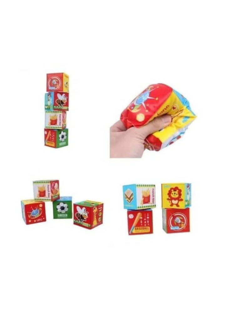 Soft educational blocks - 4 pieces. - Image 1