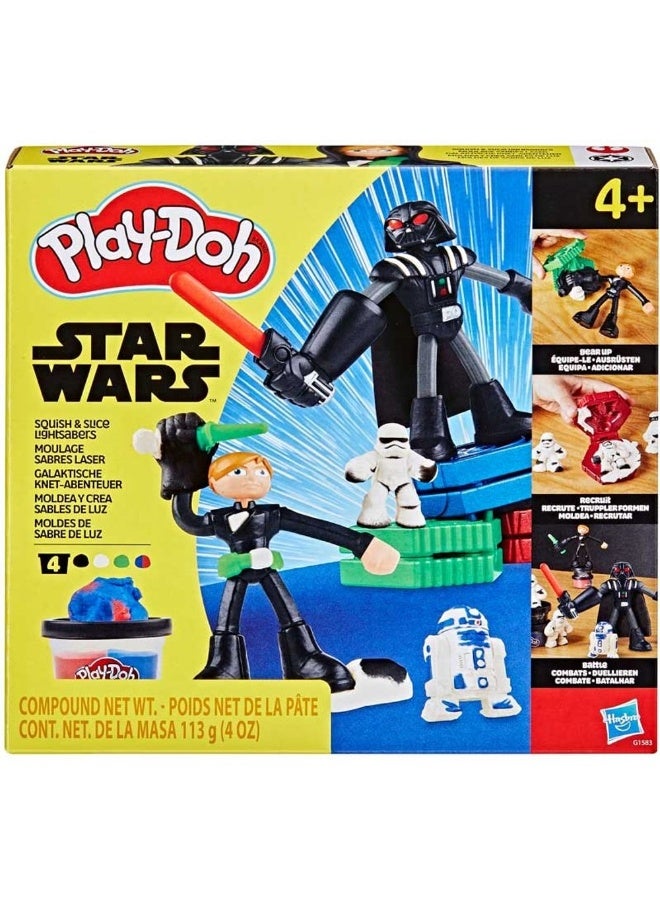 Play-Doh Star Wars Squish & Slice Lightsabers Action Figure Set (Pack Of 12, 113 G) - Image 1