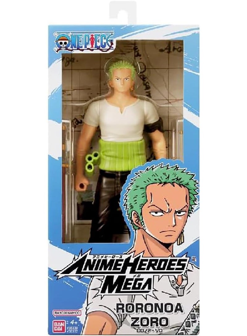Bandai Roronoa Zoro Action Figure 28cm – Highly Articulated Collectible Toy, Three-Sword Style (Ages 4+) - ( Bandai Anime Heroes One Piece MEGA ) - Image 1