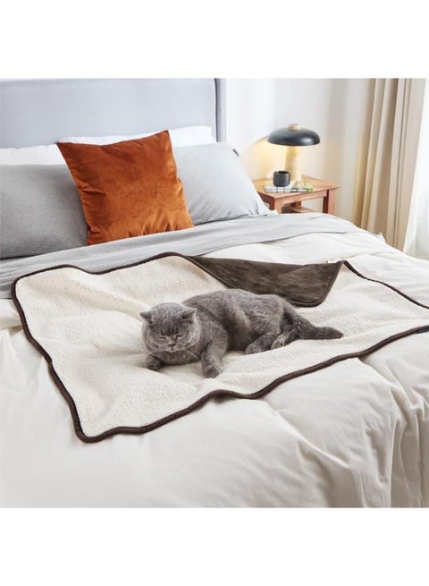 بطانية كلاب مزدوجة الوجه مقاومة للماء – شيربا وفلانيل، فائقة الدفء والراحة