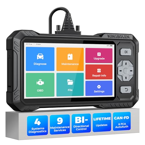 KINGBOLEN OBD2 Scanner S608 2026 Bidirectional Scan Tool for ABSSRSTransmissionEngine 9 Resets Oil Brake DPF Bleed Gear Injector Throttle BMS SAS CAN FD FCARenault SGW Lifetime Free Update - Image 1