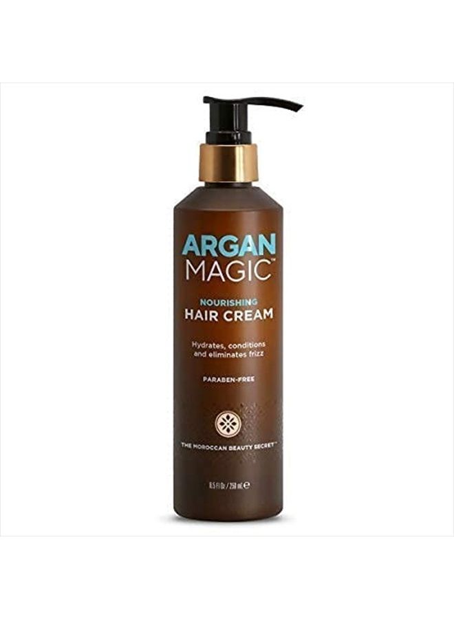 ARGAN MAGIC Nourishing Hair Cream - Hydrates, Conditions, and Eliminates Frizz for All Hair Types | Seals in Shine | Made in USA, Paraben Free, Cruelty Free (8.5 oz)  - Image 1