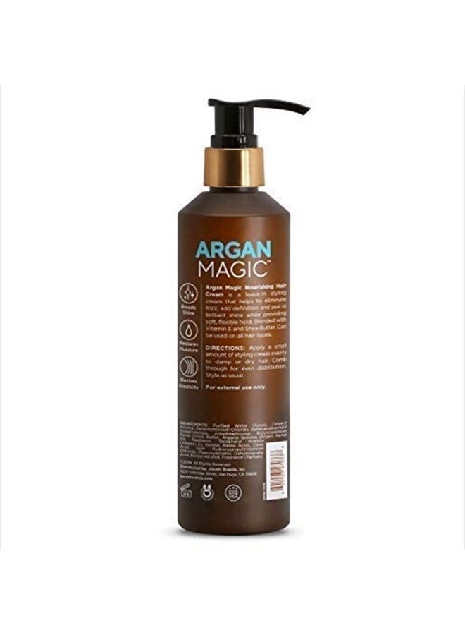 ARGAN MAGIC Nourishing Hair Cream - Hydrates, Conditions, and Eliminates Frizz for All Hair Types | Seals in Shine | Made in USA, Paraben Free, Cruelty Free (8.5 oz)  - Image 3