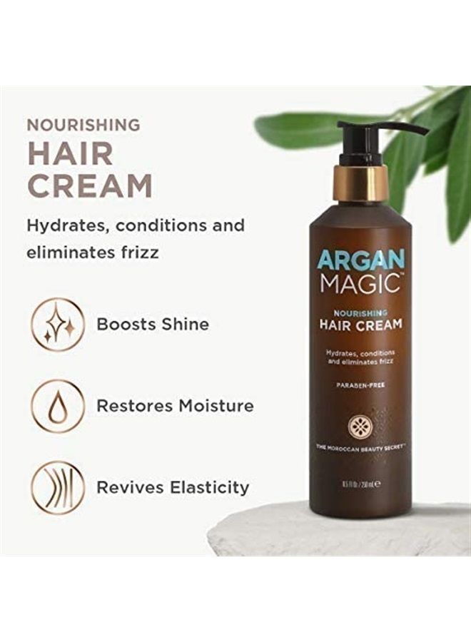 ARGAN MAGIC Nourishing Hair Cream - Hydrates, Conditions, and Eliminates Frizz for All Hair Types | Seals in Shine | Made in USA, Paraben Free, Cruelty Free (8.5 oz)  - Image 4