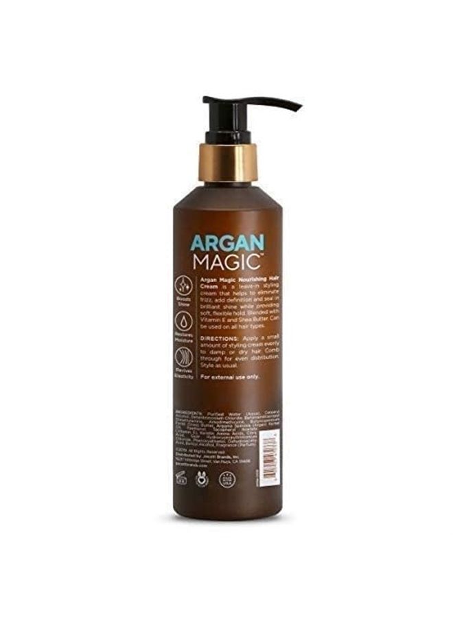 ARGAN MAGIC Nourishing Hair Cream - Hydrates, Conditions, and Eliminates Frizz for All Hair Types | Seals in Shine | Made in USA, Paraben Free, Cruelty Free (8.5 oz)  - Image 2