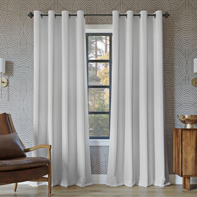 NORDIC THEATER GRADE EXTREME 100 BLACKOUT GROMMET CURTAIN SINGLE PANEL 52 X 95 PEARL