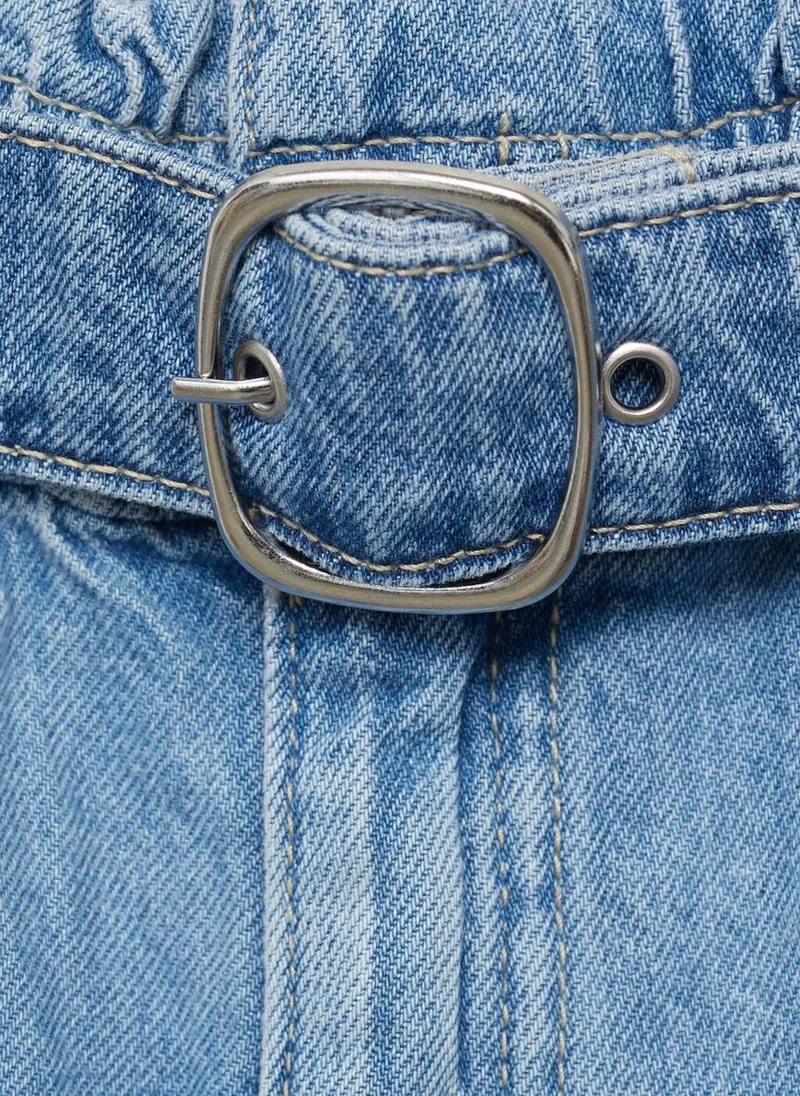 مانجو Denim Shorts With Belt