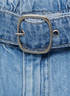 MANGO Denim Shorts With Belt  - Image 5