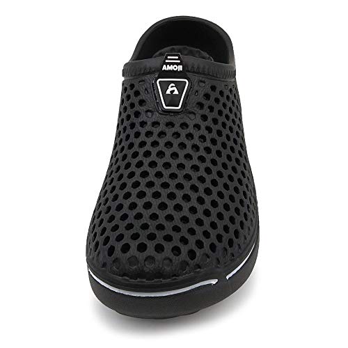 Amoji Garden Clogs Shoes Sandals House Slippers Home Room Shoes Indoor Outdoor Shower Shoe Sport Kids Child Children Baby Boys Girls (Toddler/Little Kid/Big Kid) Black 4-5 M US Big Kid - Image 3