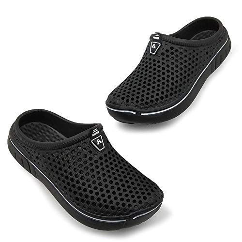 Amoji Garden Clogs Shoes Sandals House Slippers Home Room Shoes Indoor Outdoor Shower Shoe Sport Kids Child Children Baby Boys Girls (Toddler/Little Kid/Big Kid) Black 4-5 M US Big Kid - Image 5