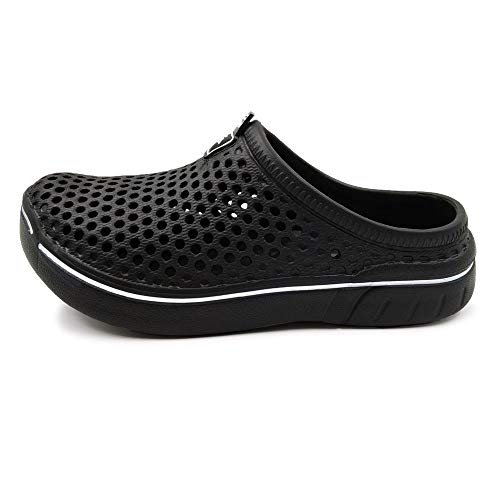 Amoji Garden Clogs Shoes Sandals House Slippers Home Room Shoes Indoor Outdoor Shower Shoe Sport Kids Child Children Baby Boys Girls (Toddler/Little Kid/Big Kid) Black 4-5 M US Big Kid - Image 2